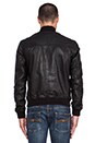 view 4 of 6 Cedric Bomber Leather Jacket in Black