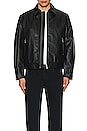 view 3 of 4 Eddy Rider Leather Jacket in Black