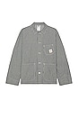 view 1 of 5 Howie Hickory Chore Jacket in Blue & Off White