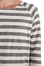 view 5 of 5 Otto Raglan in Shaded Stripe Off White in Grey