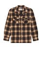 view 1 of 3 Vincent Shadow Check Shirt in Brown & Beige