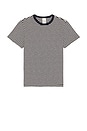 view 1 of 4 Roy Slub Stripe T-shirt in Blue & Off White