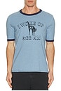 view 3 of 3 Rick 6-66 Ringer T-Shirt in Blue Melange