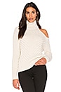 view 1 of 4 Turtle Neck Cut Out Shoulder Sweater in Gypsum