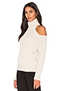 view 2 of 4 Turtle Neck Cut Out Shoulder Sweater in Gypsum