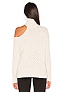 view 3 of 4 Turtle Neck Cut Out Shoulder Sweater in Gypsum