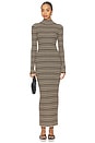 view 1 of 4 Mirell Maxi Dress in Black & Brown & Green Stripe