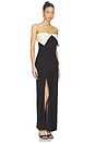 view 2 of 3 ROBE MAXI NELMA in Black & Ecru