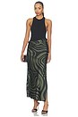 view 1 of 6 VESTIDO JORDYN  in Black, Midnight & Green Swirl