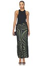 view 2 of 6 VESTIDO JORDYN  in Black, Midnight & Green Swirl