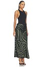 view 4 of 6 VESTIDO JORDYN  in Black, Midnight & Green Swirl