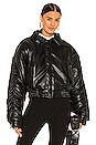 view 2 of 5 Aida Vegan Leather Bomber in Black