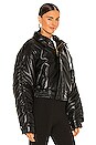 view 3 of 5 Aida Vegan Leather Bomber in Black