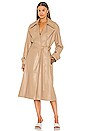 view 2 of 4 Amal Vegan Leather Trench Coat in Sandstone