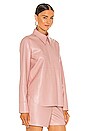 view 2 of 4 Naum Vegan Leather Shirt in Pink