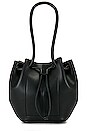 view 2 of 5 Small Elongated Bucket Bag in Black in Black