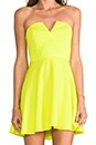 view 5 of 5 Bombshell Circle Skirt Dress in Chartreuse