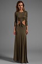 view 2 of 5 Casuals Long Sleeve Knotted Maxi Dress in Army