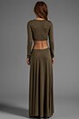 view 4 of 5 Casuals Long Sleeve Knotted Maxi Dress in Army