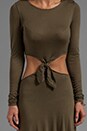 view 5 of 5 Casuals Long Sleeve Knotted Maxi Dress in Army