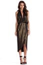 view 2 of 6 Glam Halter Dress in Knit Lame/Metallic Gold in Knit Lame & Metallic Gold