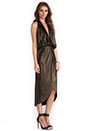 view 3 of 6 Glam Halter Dress in Knit Lame/Metallic Gold in Knit Lame & Metallic Gold