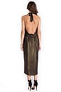 view 4 of 6 Glam Halter Dress in Knit Lame/Metallic Gold in Knit Lame & Metallic Gold