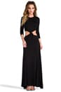 view 1 of 5 Casuals Long Sleeve Knotted Maxi Dress in Black