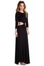 view 2 of 5 Casuals Long Sleeve Knotted Maxi Dress in Black