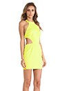 view 3 of 6 T Back Cutout Dress in Chartreuse