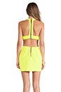 view 4 of 6 T Back Cutout Dress in Chartreuse