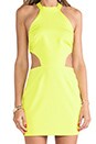 view 6 of 6 T Back Cutout Dress in Chartreuse