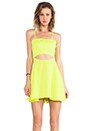view 1 of 5 Skater Mini Dress in Chartreuse