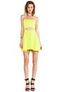 view 2 of 5 Skater Mini Dress in Chartreuse