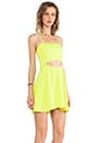 view 3 of 5 Skater Mini Dress in Chartreuse