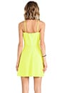 view 4 of 5 Skater Mini Dress in Chartreuse