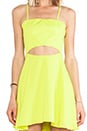view 5 of 5 Skater Mini Dress in Chartreuse