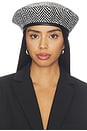 view 1 of 3 BÉRET SUITING CHEVRON BERET in Black Herringbone