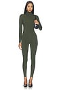 view 1 of 5 Naked Turtleneck Stirrup Jumpsuit in Noir Green