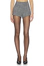 view 1 of 6 Suiting Herringbone Hot Pants in Black Herringbone