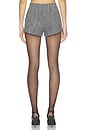 view 5 of 6 Suiting Herringbone Hot Pants in Black Herringbone