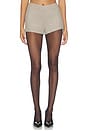 view 1 of 6 Chevron Suited Hot Pants in Taupe