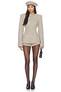 view 5 of 4 Chevron Suited Button Up Blazer in Taupe