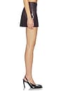 view 4 of 6 Python Leather Mini Skirt in Burgundy Python