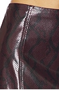 view 7 of 6 Python Leather Mini Skirt in Burgundy Python