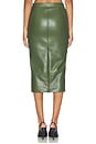 view 5 of 7 Faux Leather Pencil Skirt in Dark Olive
