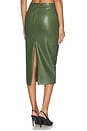 view 6 of 7 Faux Leather Pencil Skirt in Dark Olive