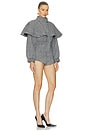view 2 of 4 Suiting Cape Romper in Black Herringbone