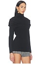 view 2 of 4 Draped Knit Top in Black
