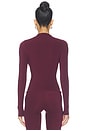 view 4 of 4 Mock Neck Top in Burgundy